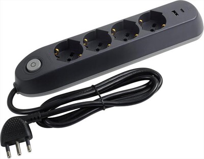 BTICINO - Multipresa con USB e USB-C integrati-NERO