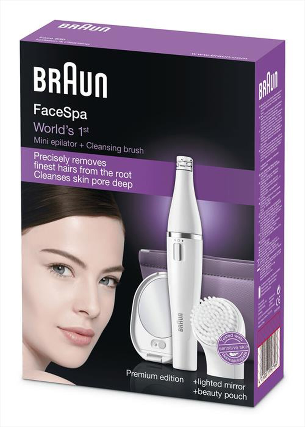 Immagine del prodotto BRAUN - Face 830  miniepilatore + spazzola viso-Bianco