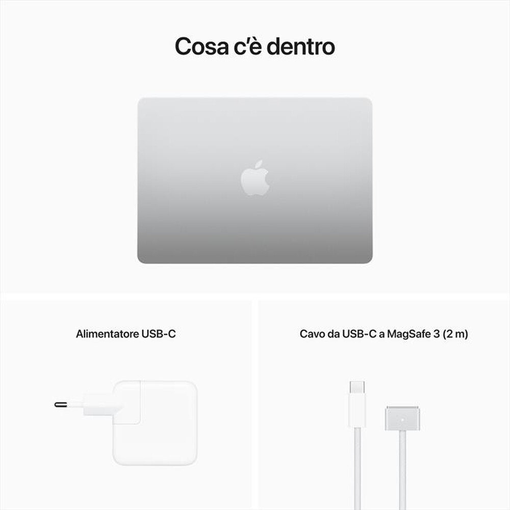 Immagine del prodotto APPLE - MacBook Air 13 M2 8-core CPU 10-core GPU 512GB SSD-Argento