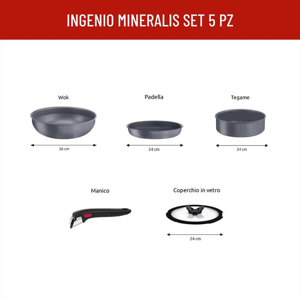 Immagine del prodotto LAGOSTINA - Set pentole Ingenio Mineralis Green 012164600005
