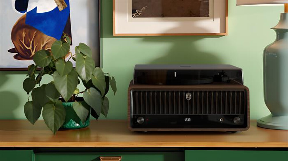 Immagine del prodotto PHILIPS - Giradischi a cinghia 2 velocit&agrave; R&eacute;tro TAV9000D/10-Brown