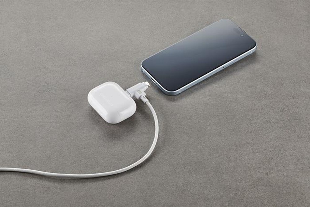 Immagine del prodotto CELLULARLINE - Cavo USB-C con doppio connettore USBDATADUALPIN1MW-Bianco