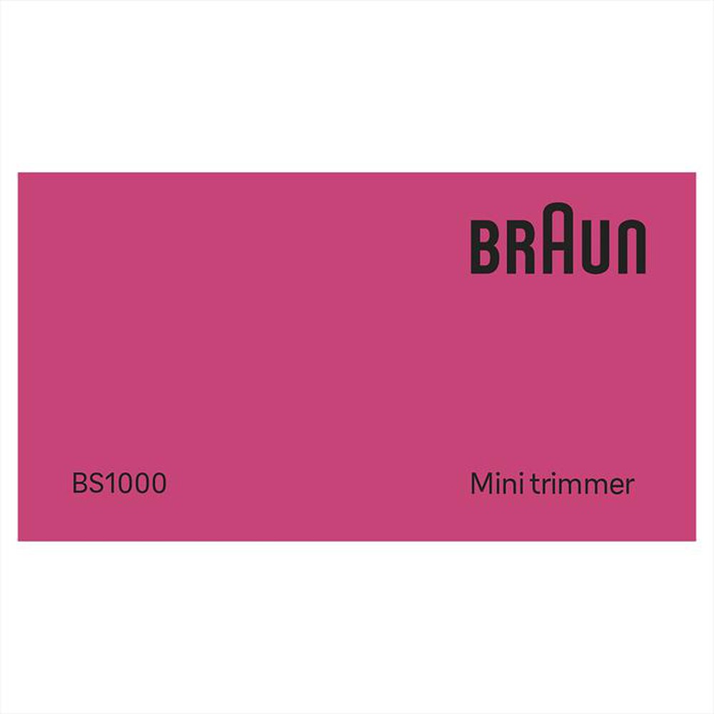 Immagine del prodotto BRAUN - BRAUN MINI RIFINITORE BS1000-BIANCO