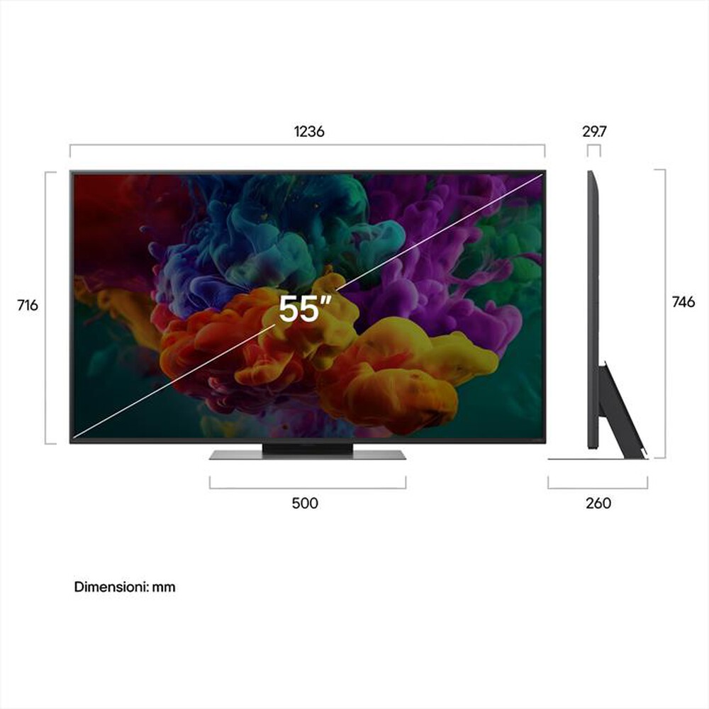 Immagine del prodotto LG - Smart TV QNED EVO AI MINILED 4K 55" 55QNED86B6B-Charcoal Black