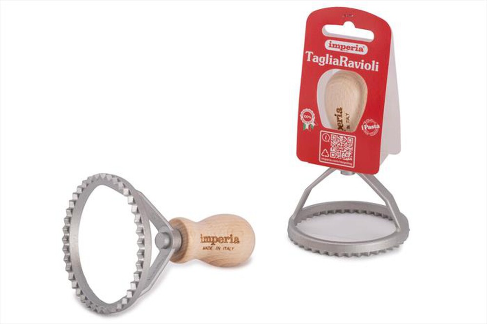 Immagine del prodotto IMPERIA - TAGLIARAVIOLI  TONDO  &Oslash; 80-silver/legno