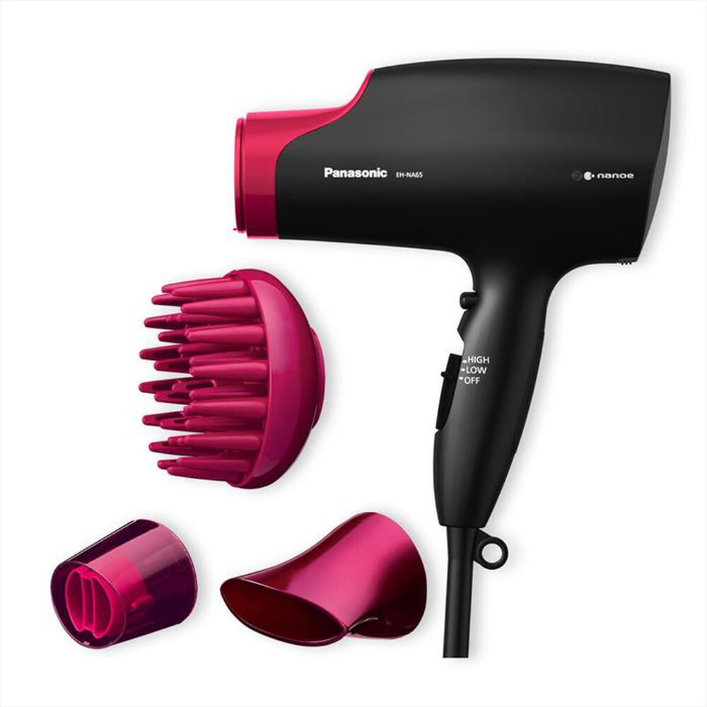Immagine del prodotto PANASONIC - Asciugacapelli con tecnologia  Nanoe EH-NA65-nero/lampone