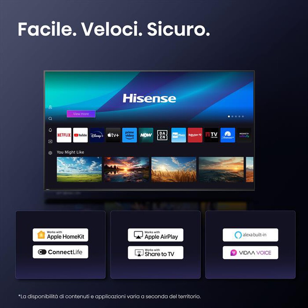 Immagine del prodotto HISENSE - Smart TV 55" 4K Ultra HD 55A69Q-NERO