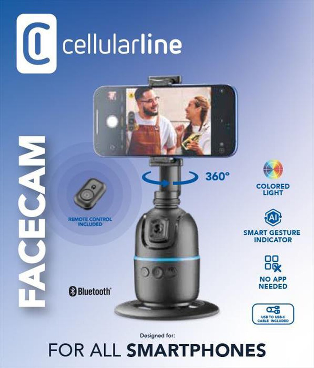 Immagine del prodotto CELLULARLINE - Supporto per telefono con riconoscimento del volto-Nero