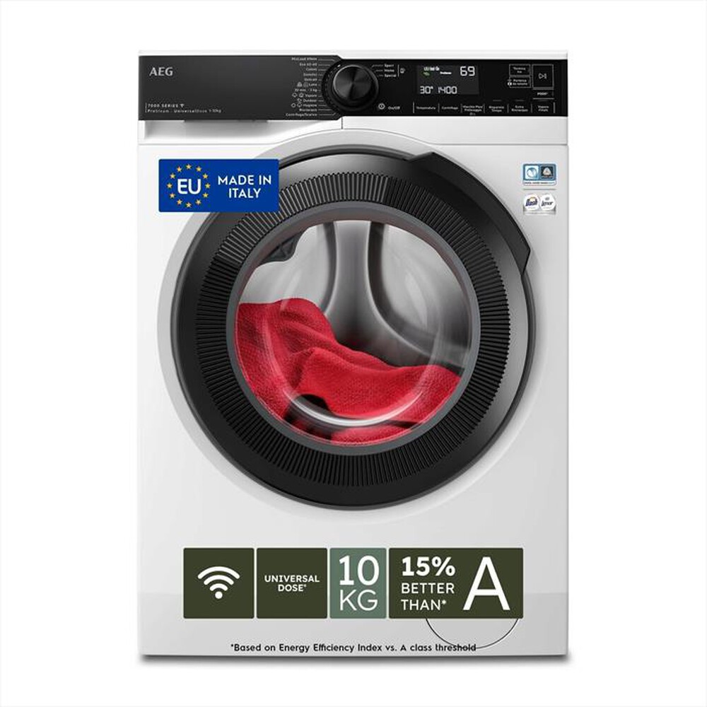AEG - Lavatrice LR7H14ABY 10 Kg Classe A-Bianco/obl&ograve; nero