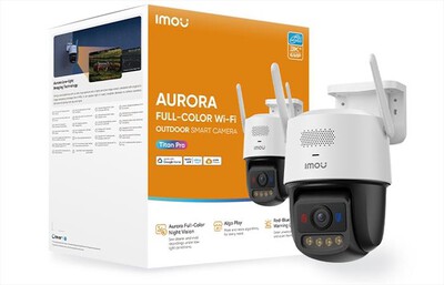 IMOU - Videocamera di sorveglianza da esterno Titan Pro-BIANCO