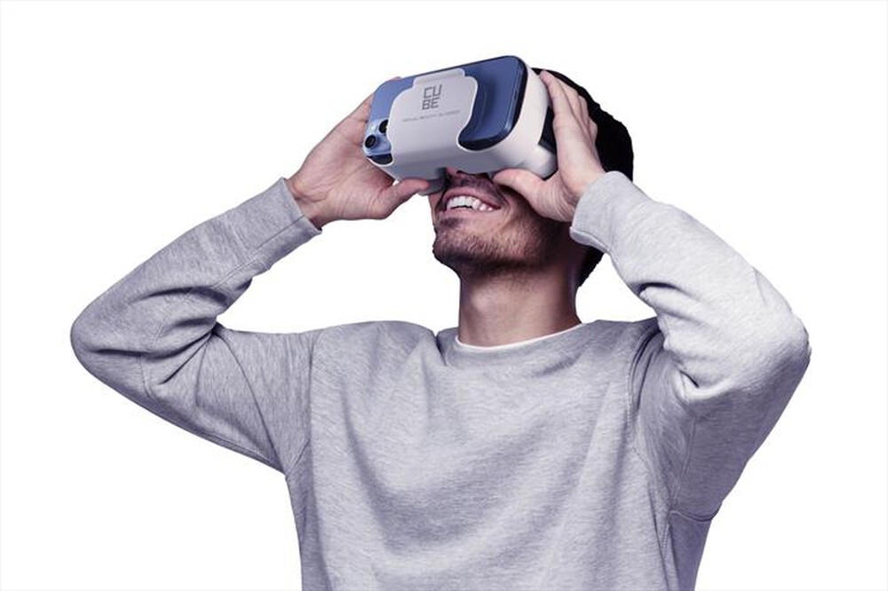 Immagine del prodotto TECH POP - Visore di Realt&agrave; Virtuale per smartphone CUBE VR-Nero, Bianco