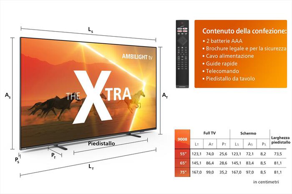 Immagine del prodotto PHILIPS - Ambilight SmartTV MINI LED UHD 4K 65" 65PML9008/12