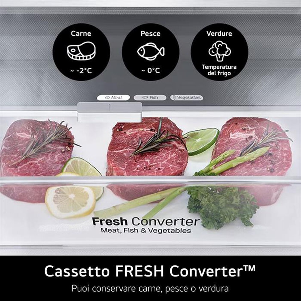 Immagine del prodotto LG - Frigorifero combinato GBV7280AEV Classe A 387L-Nero