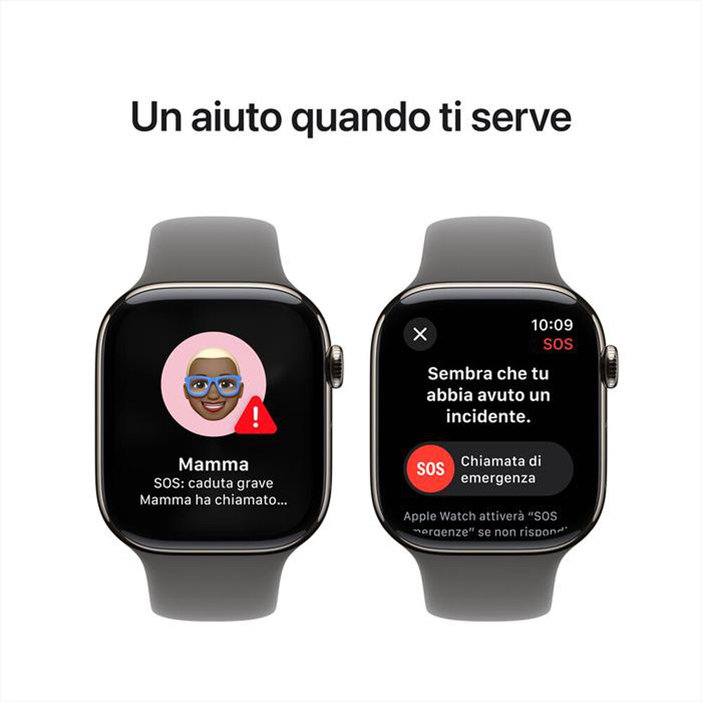 Immagine del prodotto APPLE - Watch Series 10 GPS + Cellular 46mm Titanio-Naturale - Sport Band Grey S/M