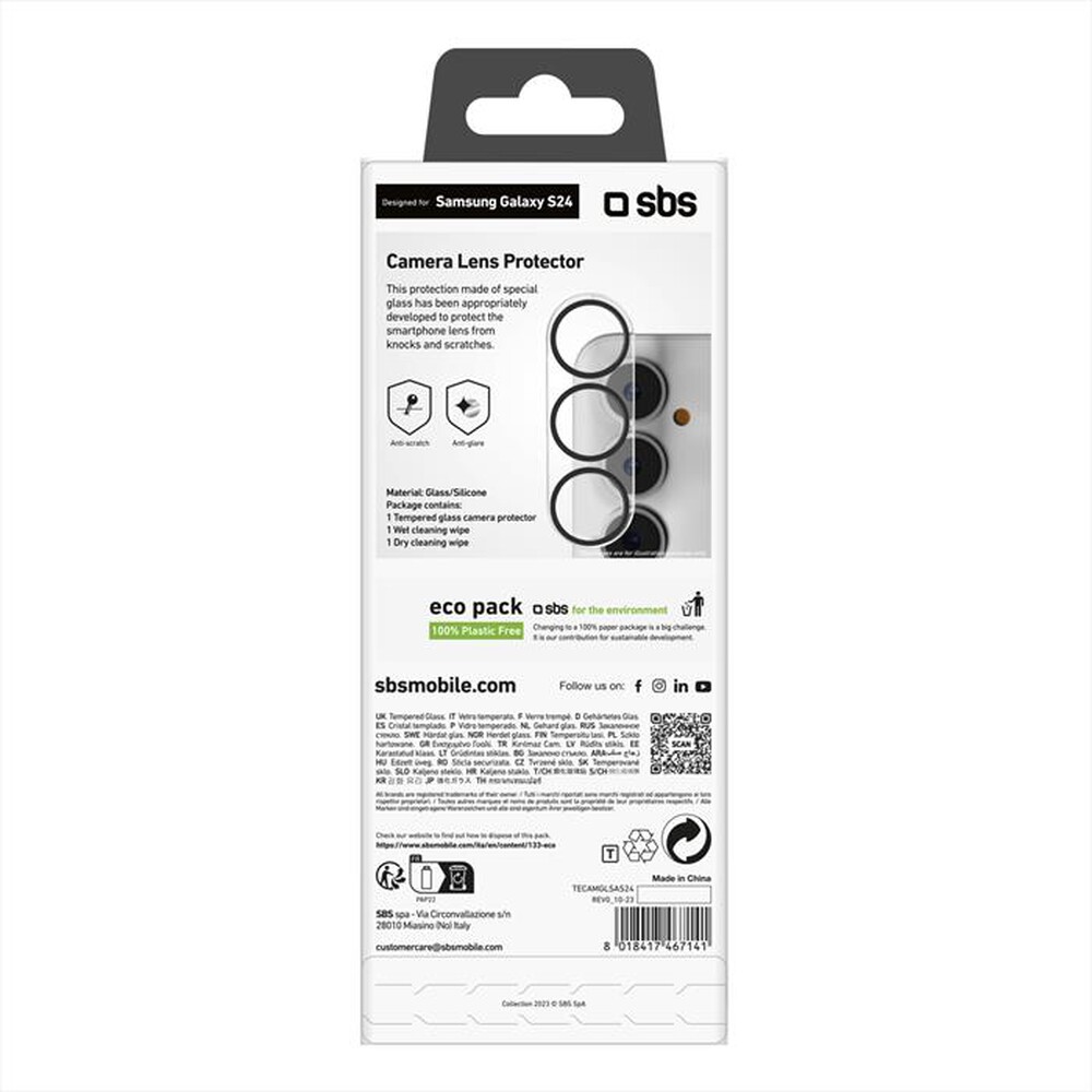 Immagine del prodotto SBS - Camera glass TECAMGLSAS24 per Samsung S24-Trasparente