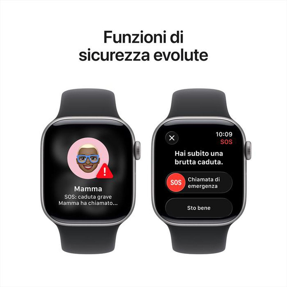 Immagine del prodotto APPLE - Watch Series 11 GPS 42mm Alluminio-Grigio - Sport Band Nero - S/M
