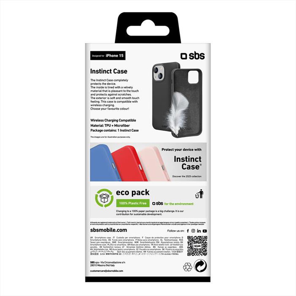 Immagine del prodotto SBS - Cover Instinct TEINSTIP1561K per iPhone 15-Nero