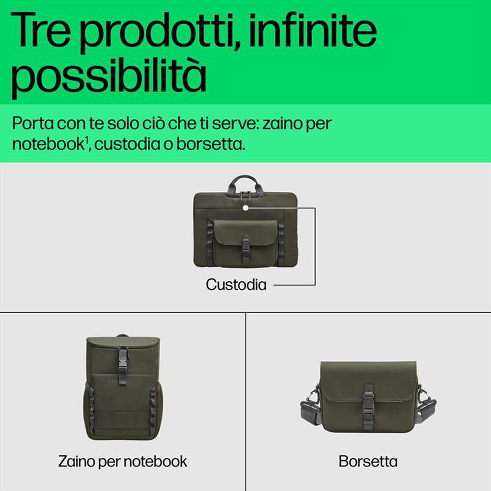 Immagine del prodotto HP - ZAINO MODULAR per notebook fino a 15,6"-Verde