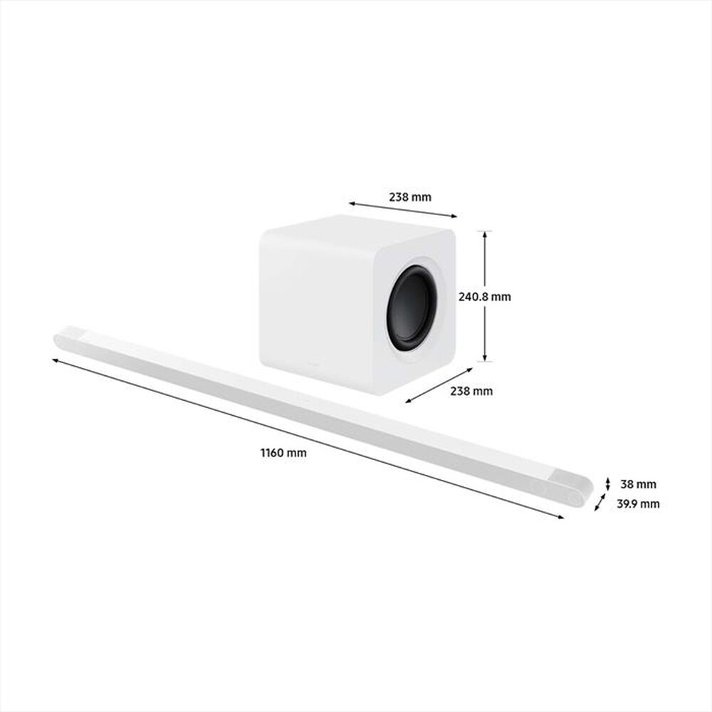 Immagine del prodotto SAMSUNG - Soundbar HW-S801D/ZF 3.1.2 CANALI 330W 2024-WHITE