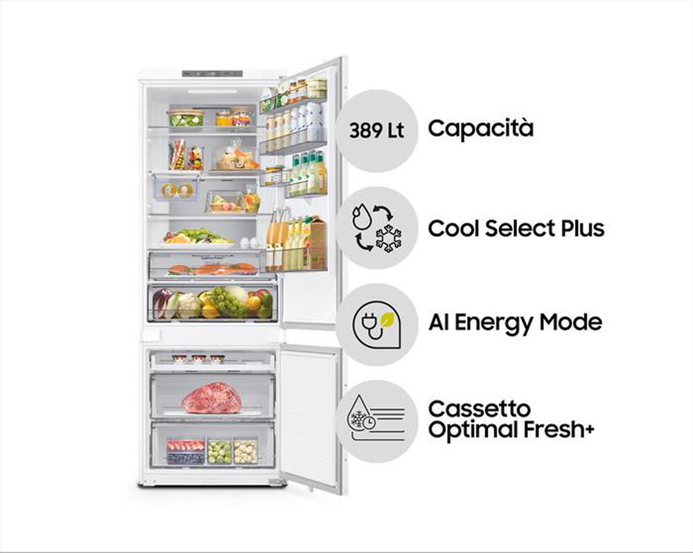 Immagine del prodotto SAMSUNG - Frigorifero combinato incasso BRB38G705DWWEF 389lt-Snow white