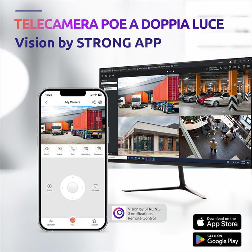 Immagine del prodotto STRONG - Telecamera PoE TUR05DL0-P-BIANCO
