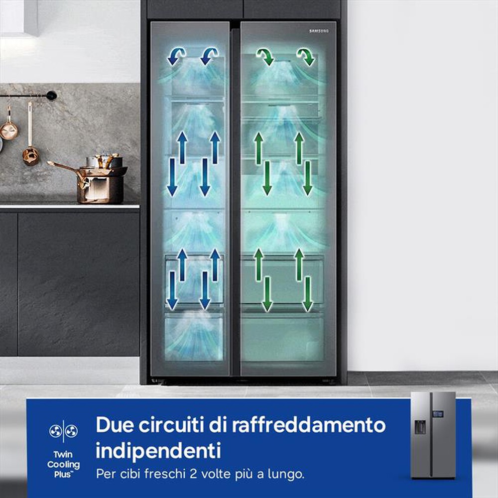 Immagine del prodotto SAMSUNG - Frigorifero side by side RS90F65EDTEF Classe D-Inox