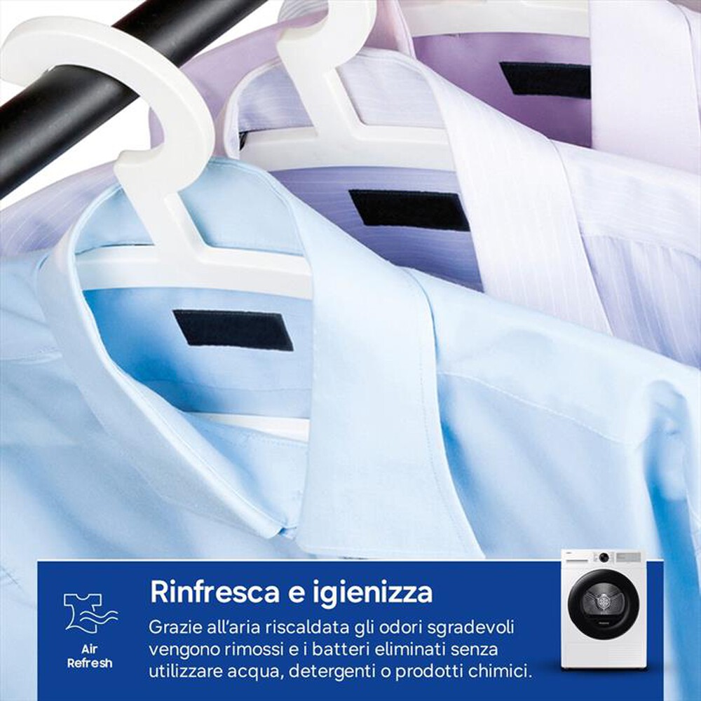 Immagine del prodotto SAMSUNG - Asciugatrice DV90DG52A0AHET 9KG Classe C-Bianco obl&ograve; nero display silve