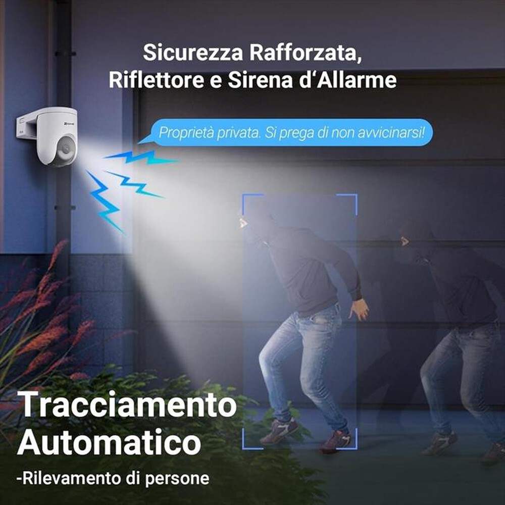 Immagine del prodotto EZVIZ - Telecamera WiFi esterno HB8 LITE + SOLAR PANEL-Bianco