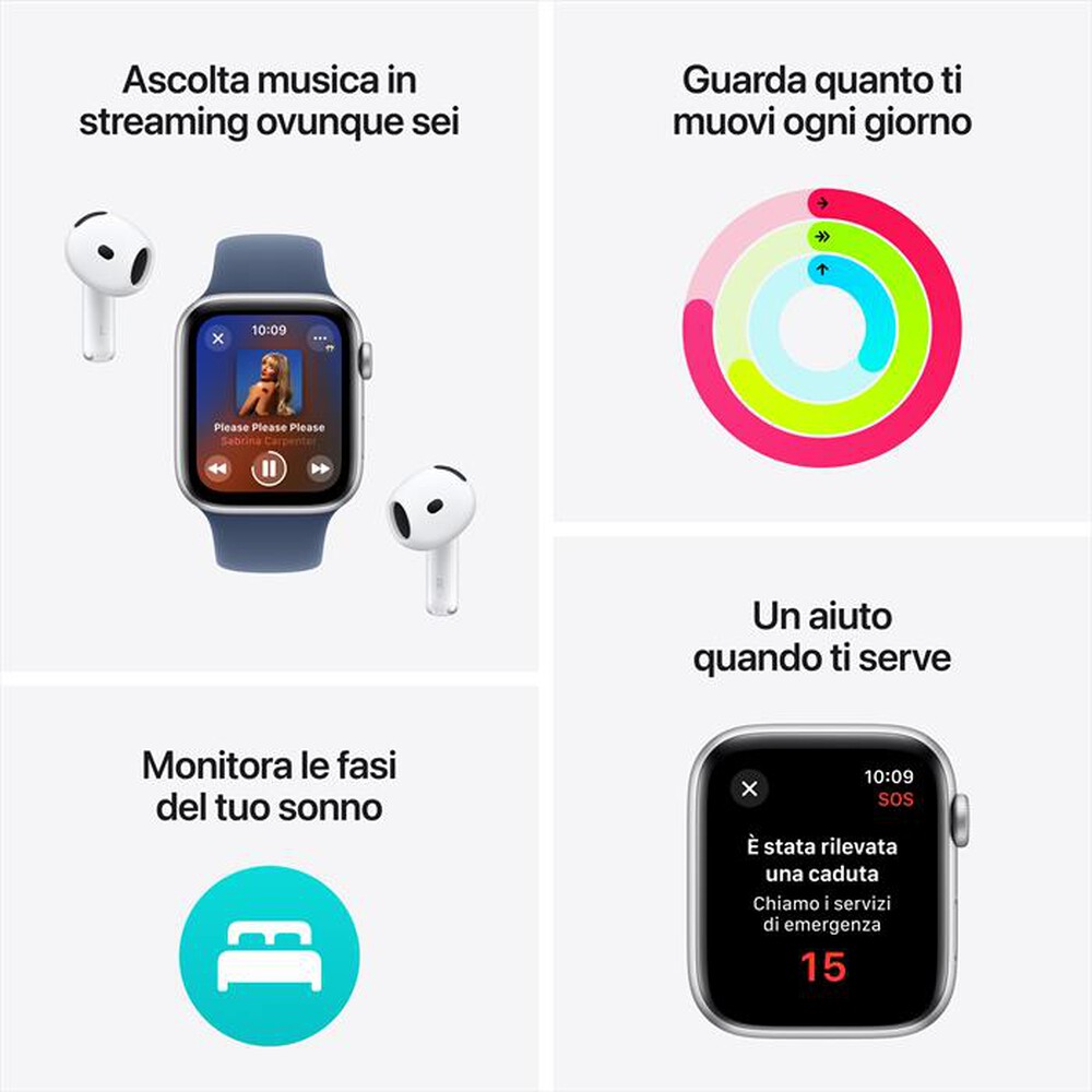 Immagine del prodotto APPLE - Watch SE GPS + Cellular 40mm Cassa Alluminio-Midnight Sport Band Midnight S