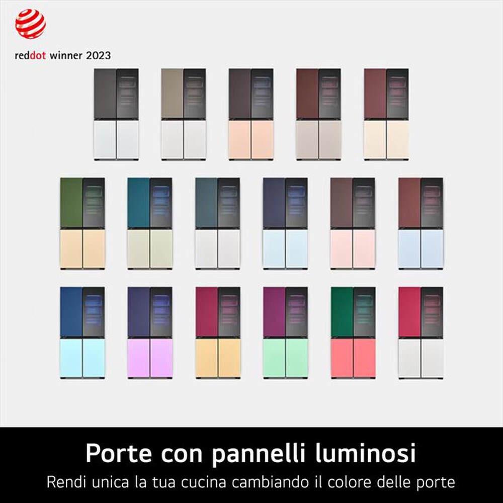 Immagine del prodotto LG - Frigorifero 4 porte GMV960NNME Classe E 617L-Multicolour