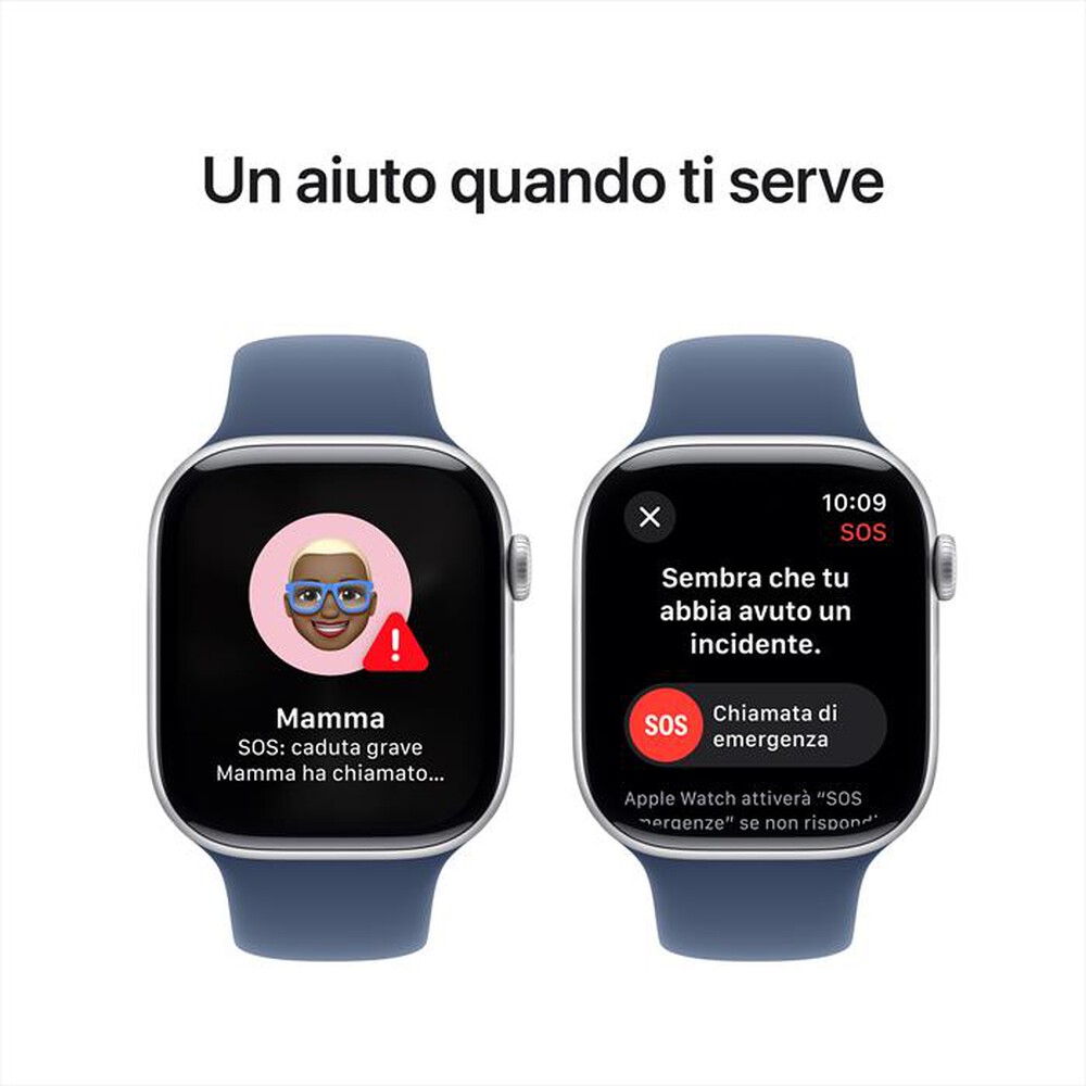 Immagine del prodotto APPLE - Watch Series 10 GPS 46mm Alluminio-Argento - Sport Band Denim M/L