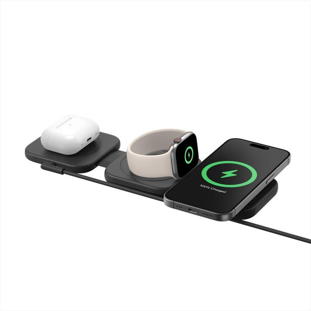 Immagine del prodotto BELKIN - 3IN1 FOLD TRAVEL WRLSCHRG QI2 MAGNET 15W-Nero