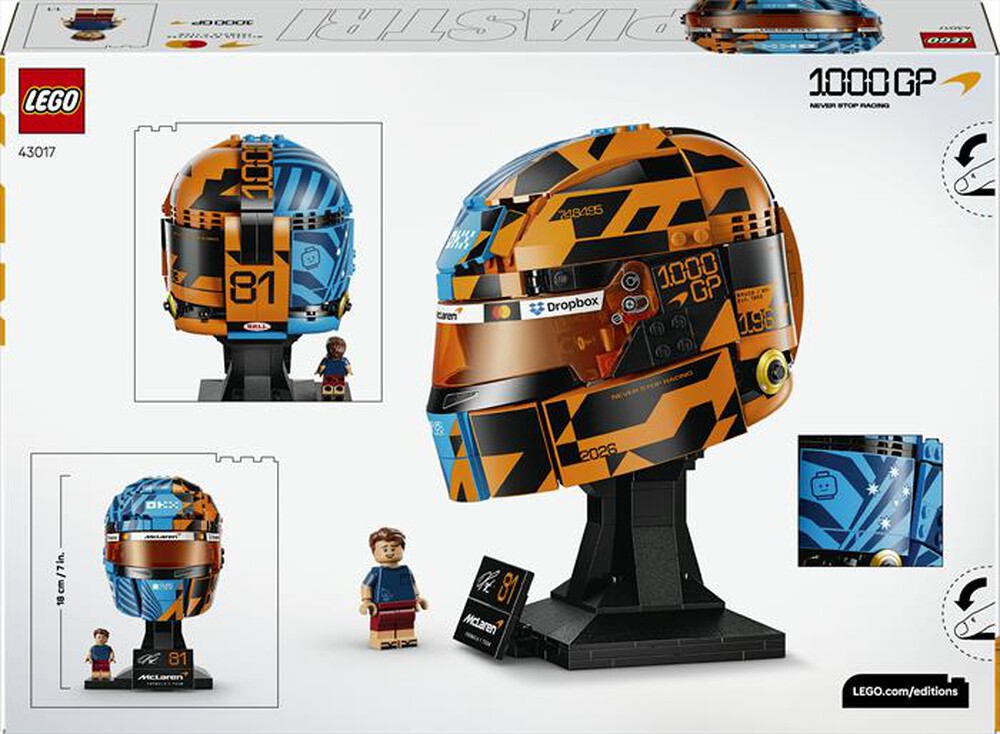 Immagine del prodotto LEGO - EDITIONS Casco di Oscar Piastri McLaren - 43017-Multicolore