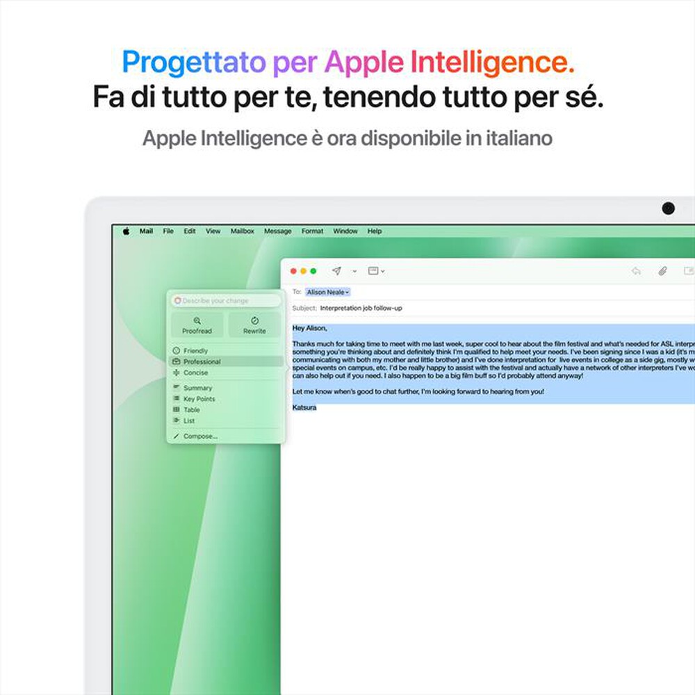 Immagine del prodotto APPLE - iMac Retina 24" 4.5K M4 Core 8 CPU 8 GPU 256GB-Verde