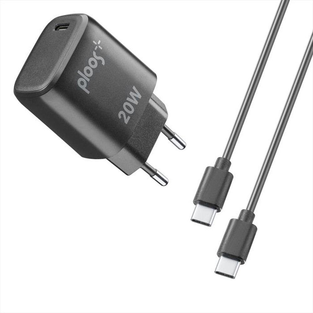 Immagine del prodotto PLOOS - Caricabatterie KIT ADAPTER 20W/USB-C TO USB-C-Nero