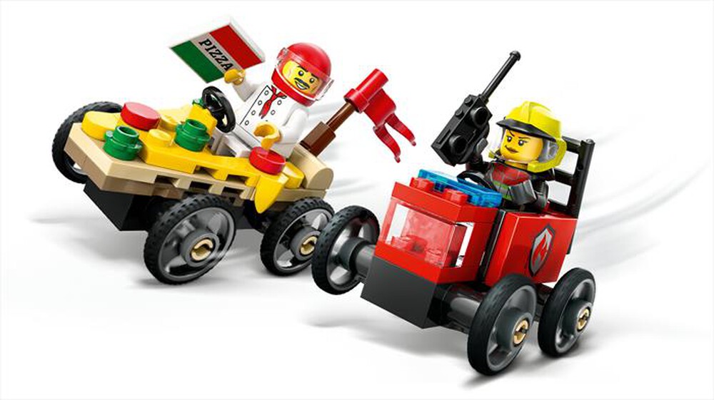 Immagine del prodotto LEGO - CITY Veicoli da corsa: pizzaiolo vs pompiere 60458