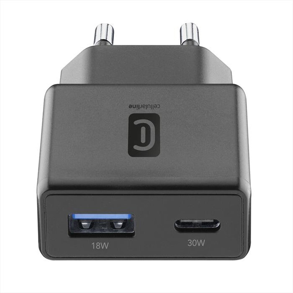 Immagine del prodotto CELLULARLINE - CHARGER POWER LITE 30W SLIM DUAL A+C-Nero