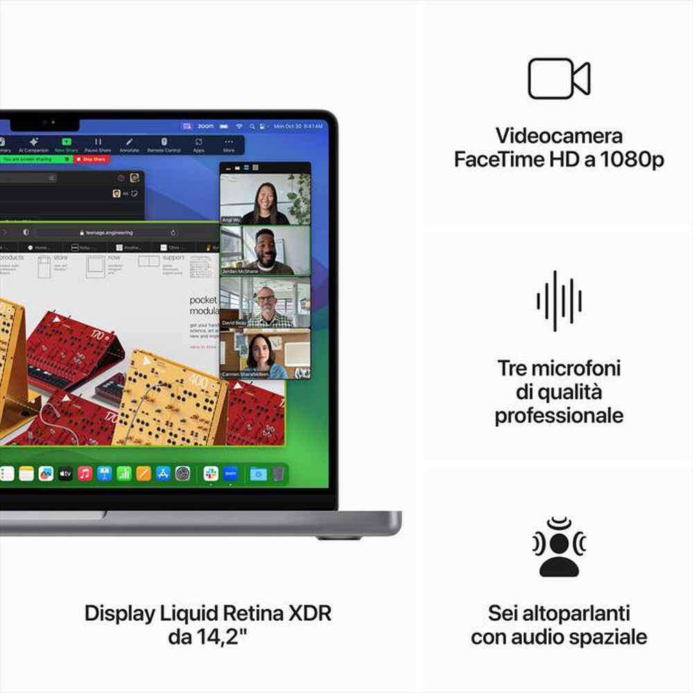 Immagine del prodotto APPLE - MACBOOK PRO 14'' M3 CORE 8 CPU 10 GPU 512GB-SpaceGrey