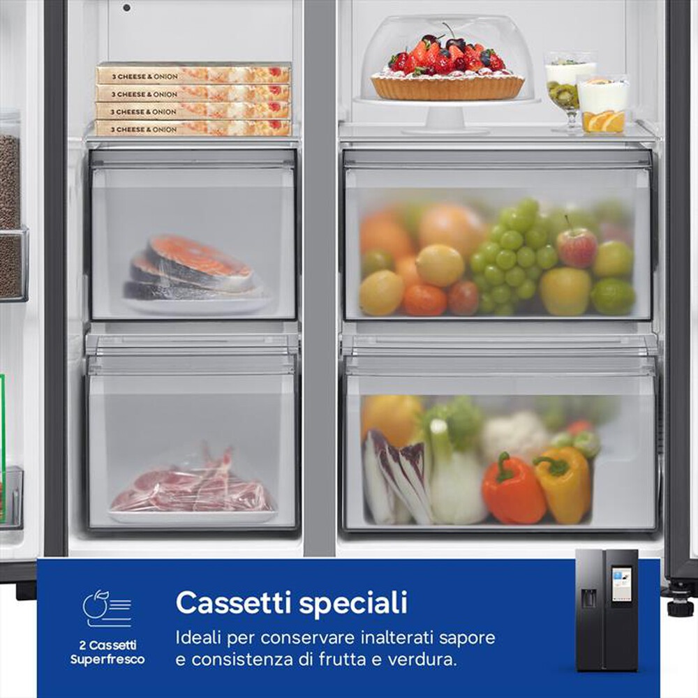 Immagine del prodotto SAMSUNG - Frigorifero side by side RS90F66BEFEF Classe E-Matte black