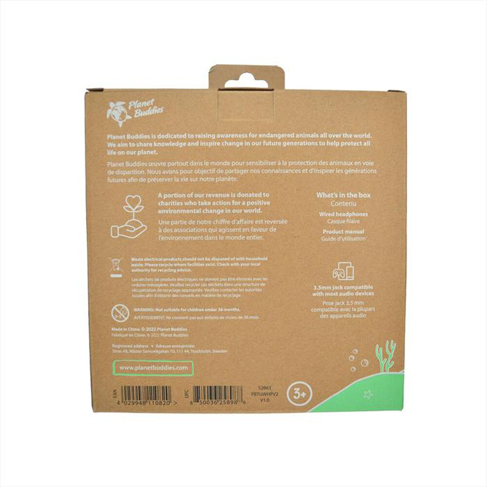 Immagine del prodotto PLANET BUDDIES - Cuffie wired MILO THE TURTLE-Green - Verde
