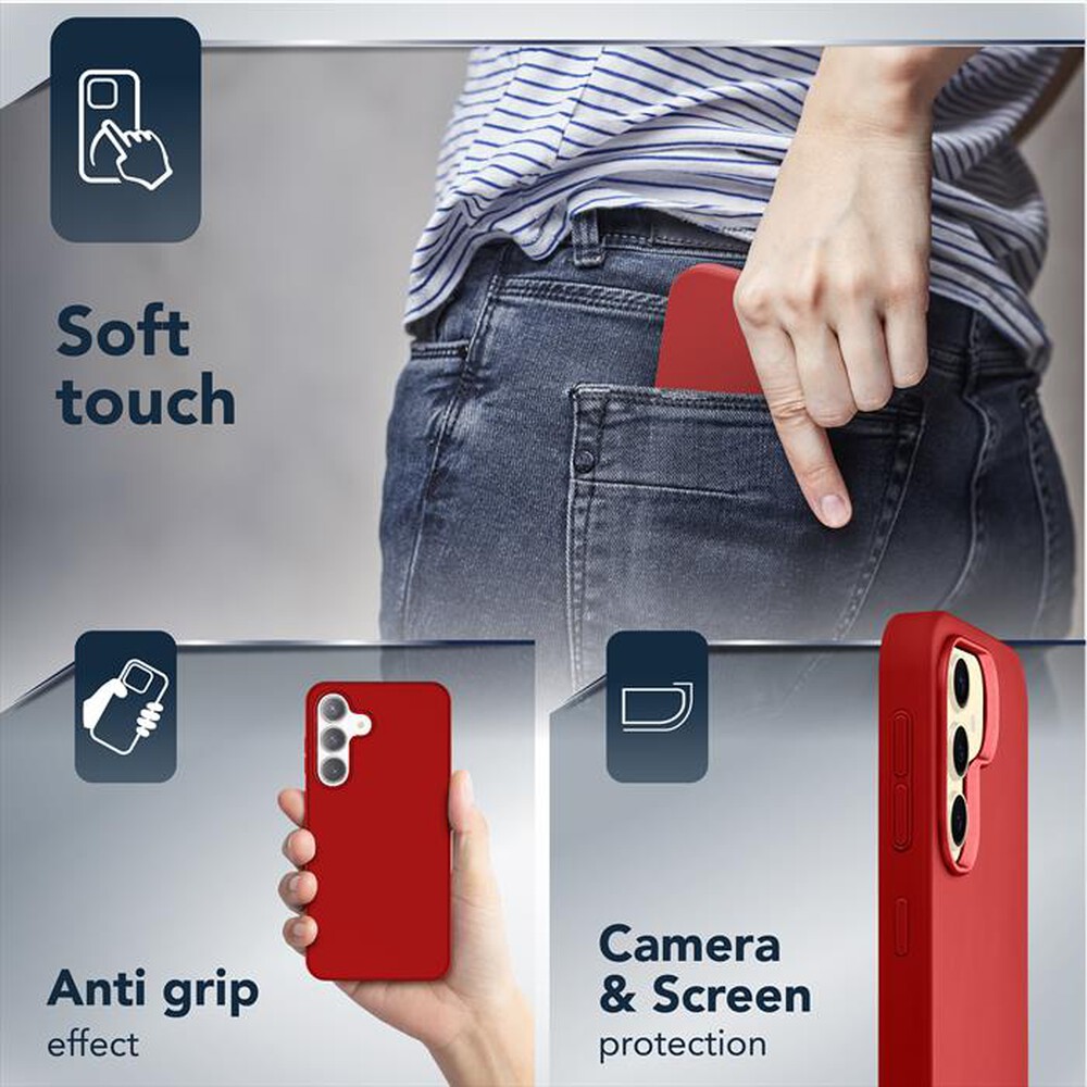 Immagine del prodotto CELLULARLINE - Cover SENSATION+ per Galaxy S25-Rosso