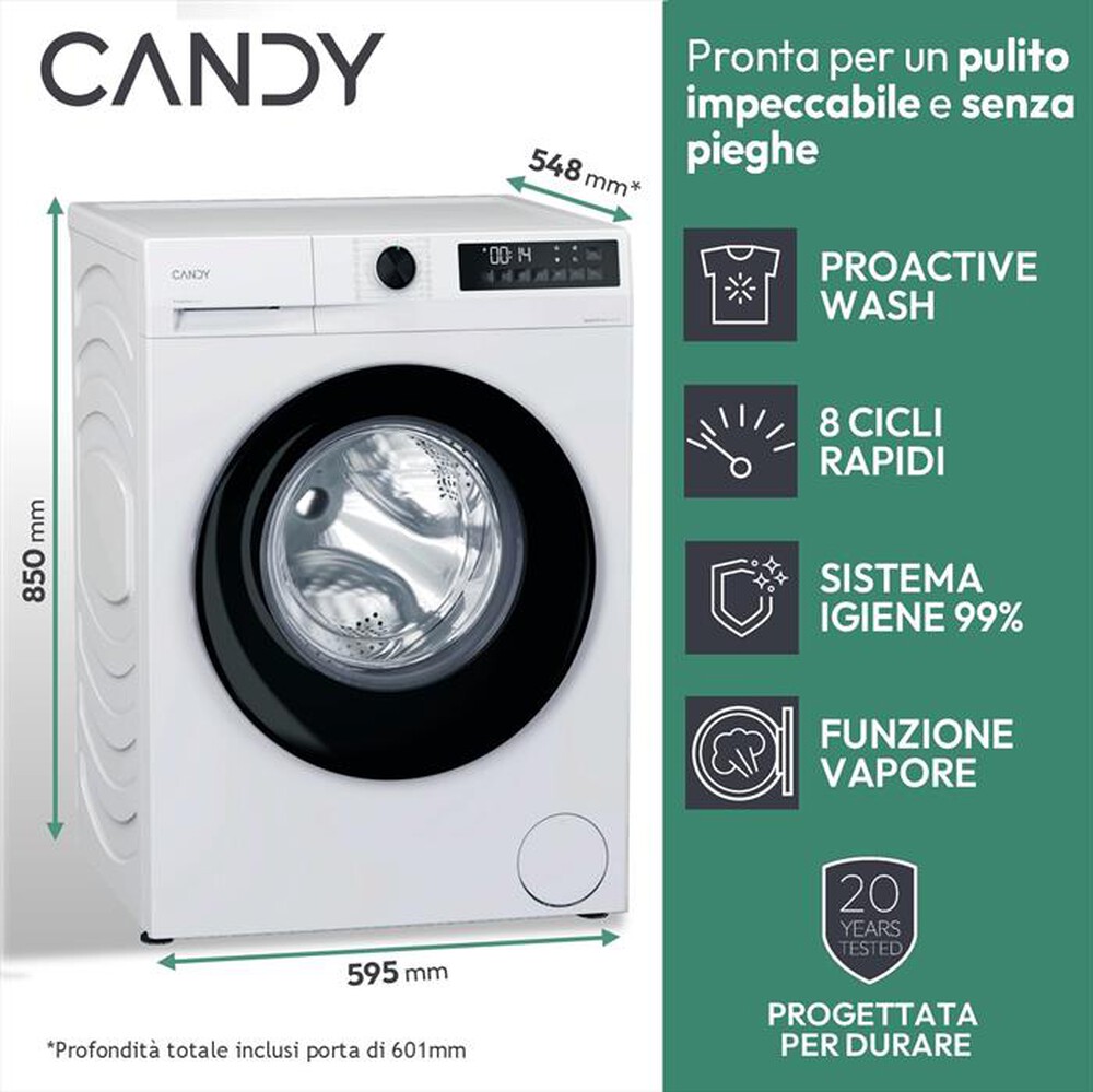 Immagine del prodotto CANDY - Lavatrice 9Kg GD 49B8-S Classe A-Bianco