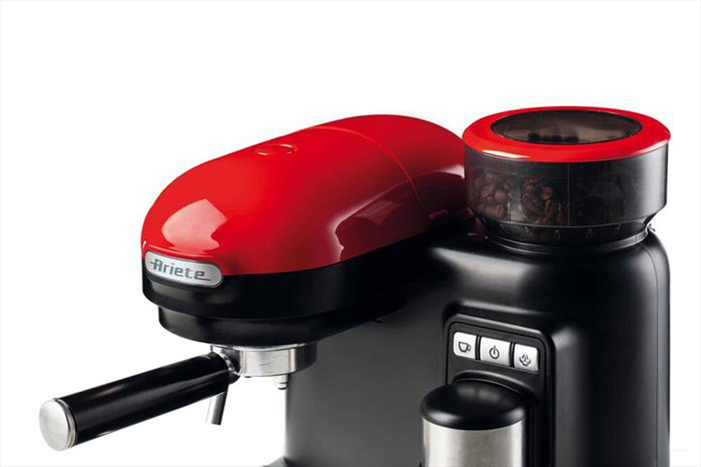Immagine del prodotto ARIETE - 1318 Moderna Macchina da caff&egrave; con macinacaff&egrave;-Rosso/Nero