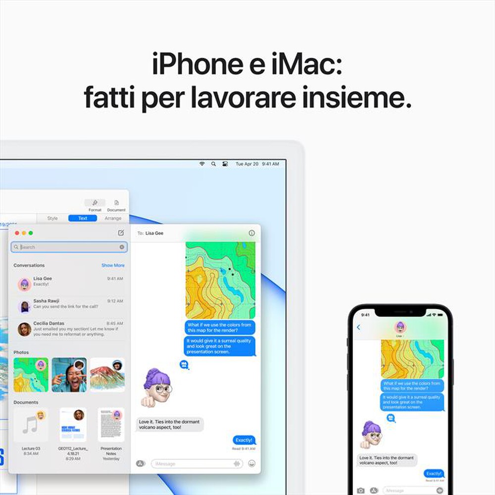Immagine del prodotto APPLE - iMac 24" display Retina 4,5K M1 256 GPU 8CORE 2021-Argento