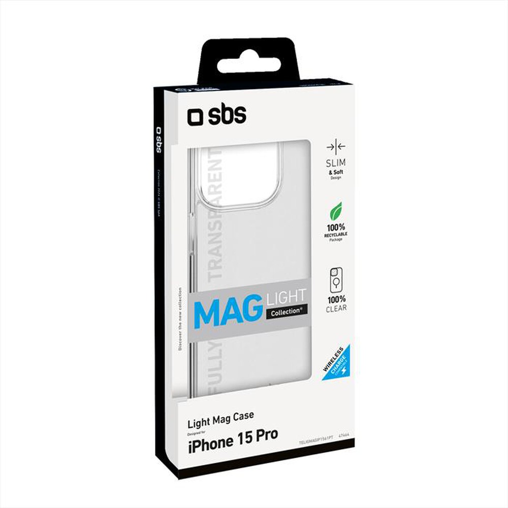 Immagine del prodotto SBS - Cover Lite Mag TELIGMAGIP1561PT per iPhone 15 Pro-Trasparente