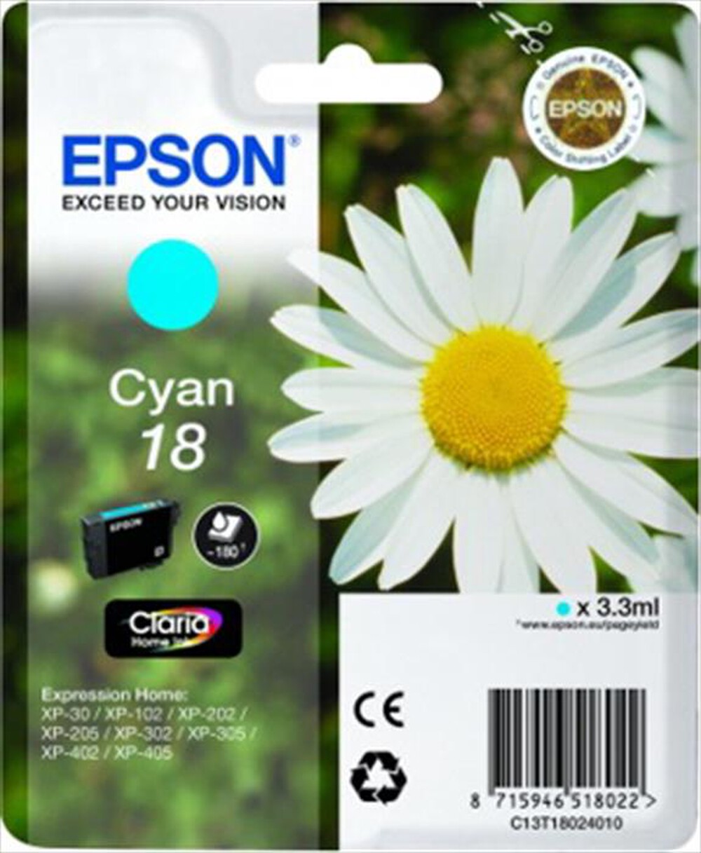 Immagine del prodotto EPSON - Claria Home ciano C13T18024020