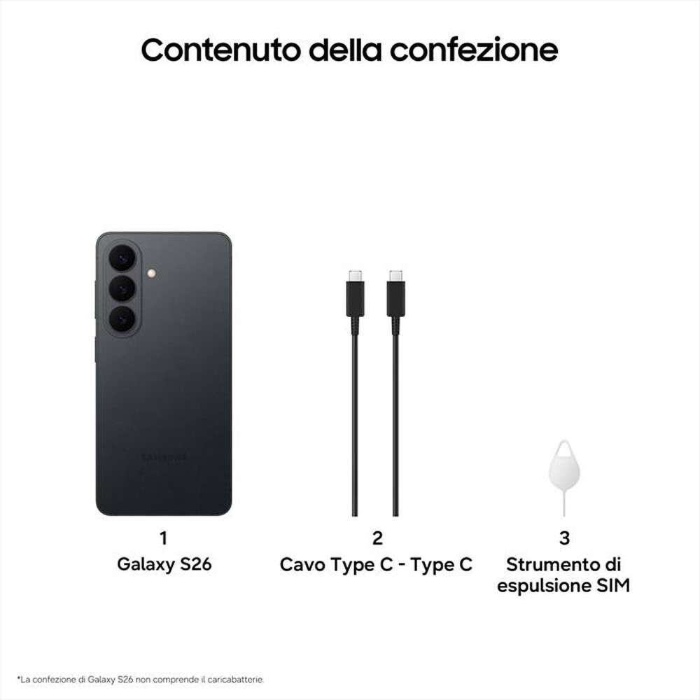 Immagine del prodotto SAMSUNG - Smartphone Galaxy S26 512GB/12GB-Black