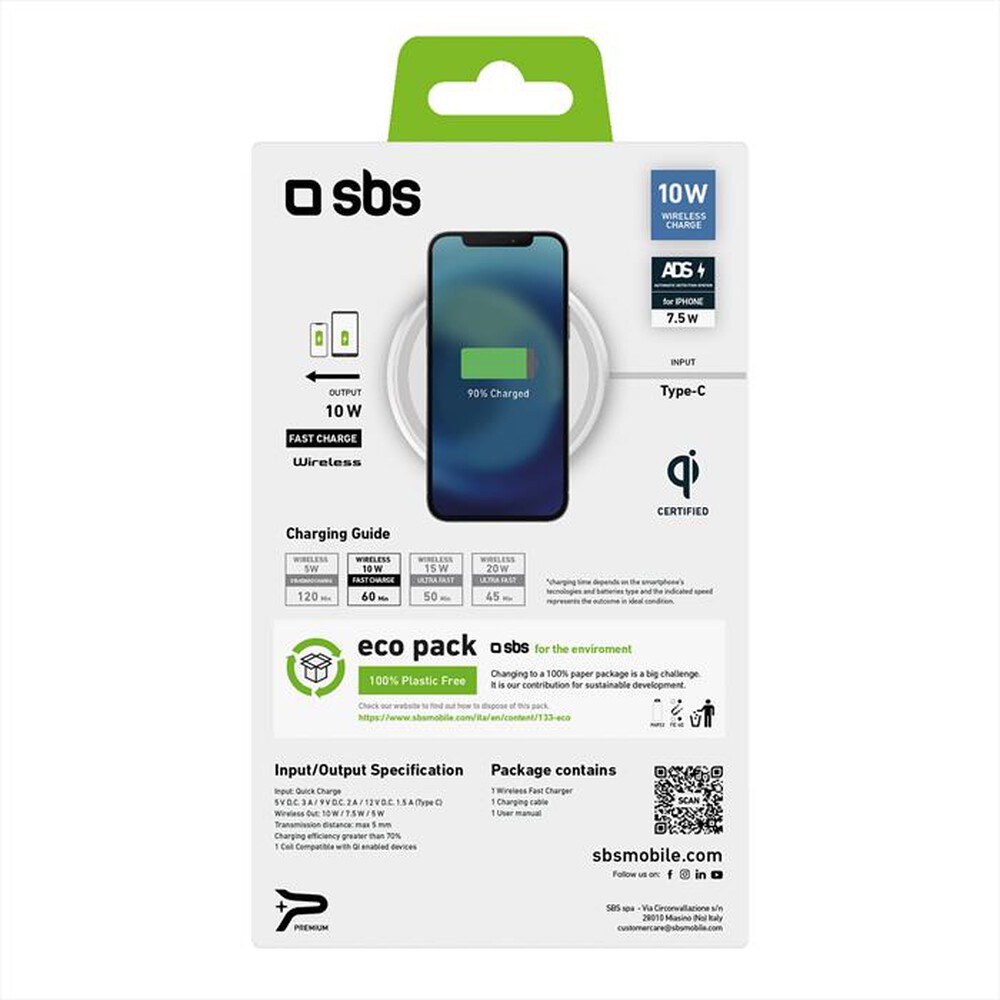 Immagine del prodotto SBS - TEWIRELESSUF10WW-Bianco