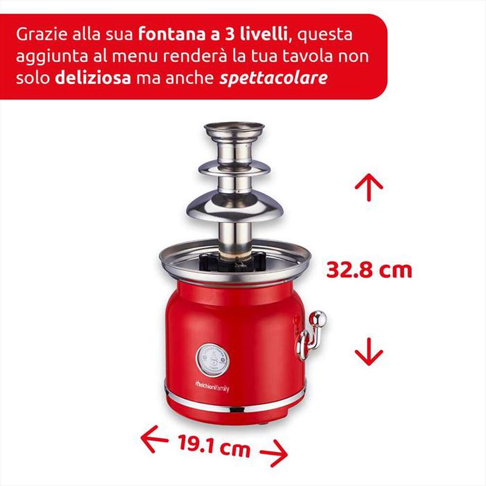Immagine del prodotto MELCHIONI FAMILY - Fontana di cioccolato CHOCO-rosso/acciaio