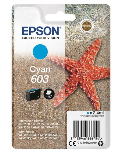 EPSON - 603 STELLA MARINA T03U STANDARD SINGLE  CIANO-Ciano
